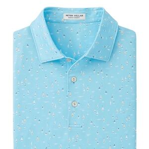 Peter Millar Sailing Away Light Blue Polo